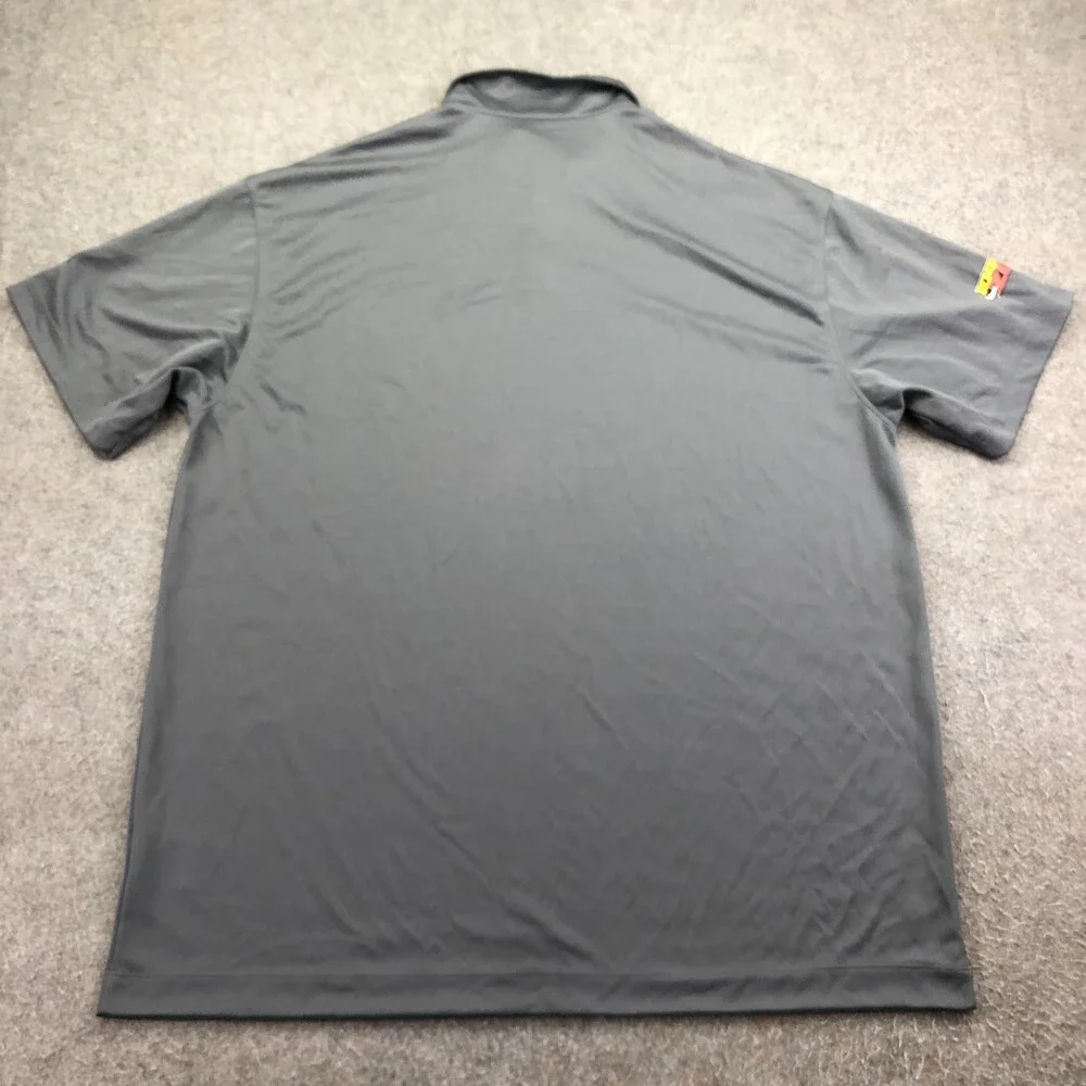 Nike Polo Shirt Mens 2XL Gray Golf Performance Dri-FIT 104.5 The Zone Logo